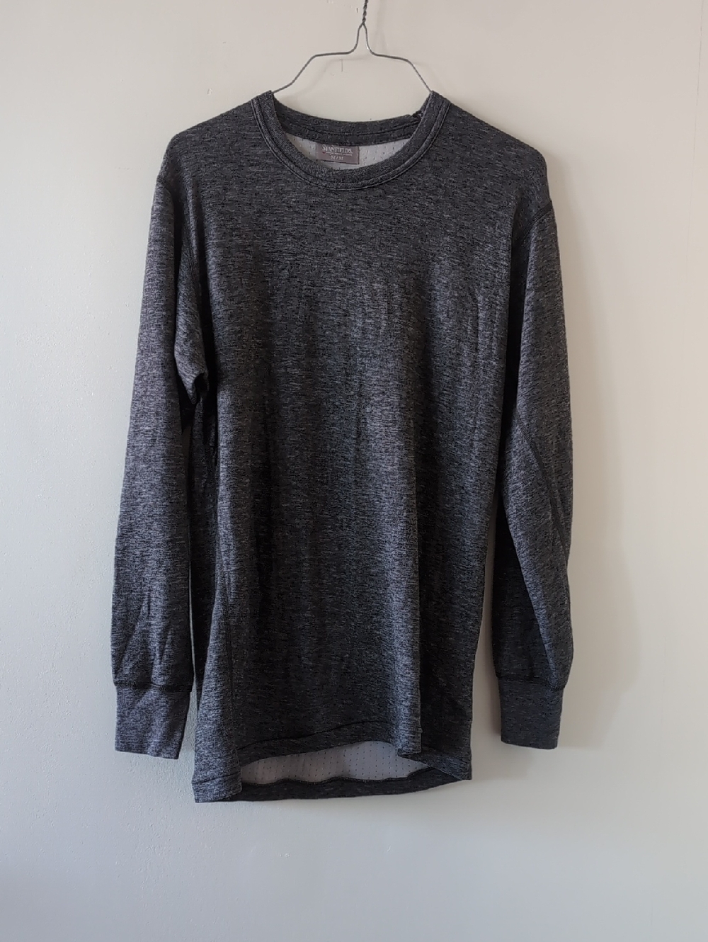 Stanfield's  Wool Blend Men's Heather Dark Gray Long-Sleeve Crew Shirt Size M